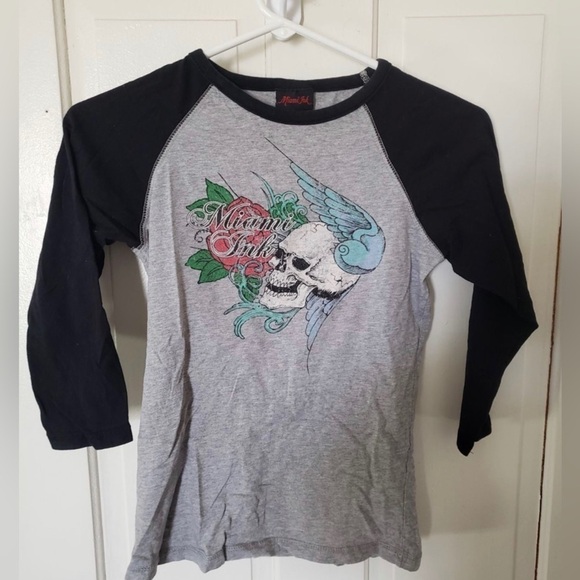 miami Women's Long Sleeve Tee - Black, Gray, and Blue - Picture 1 of 3